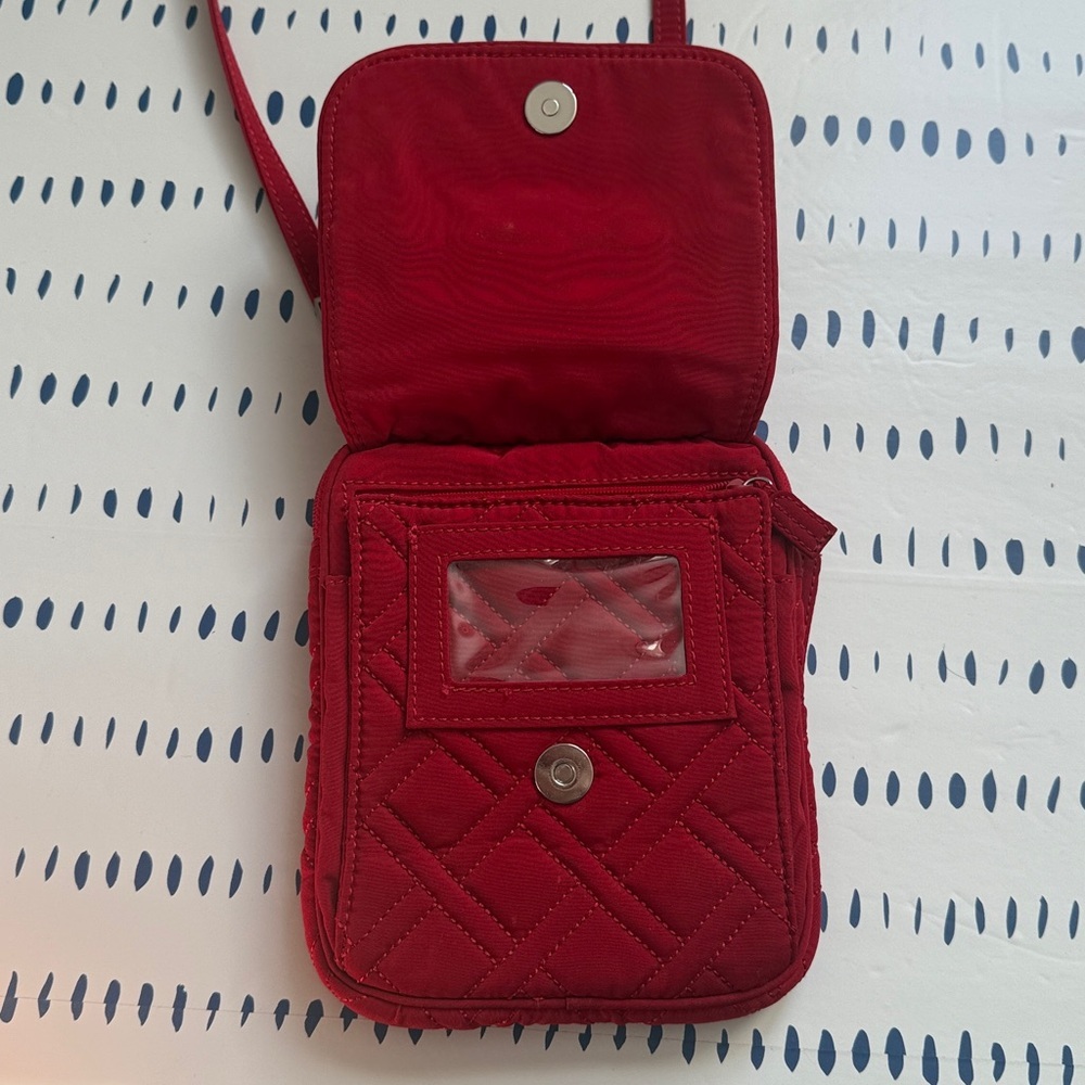 Vera Bradley Red Quilted Mini Hipster Crossbody Bag - Picture 4 of 8